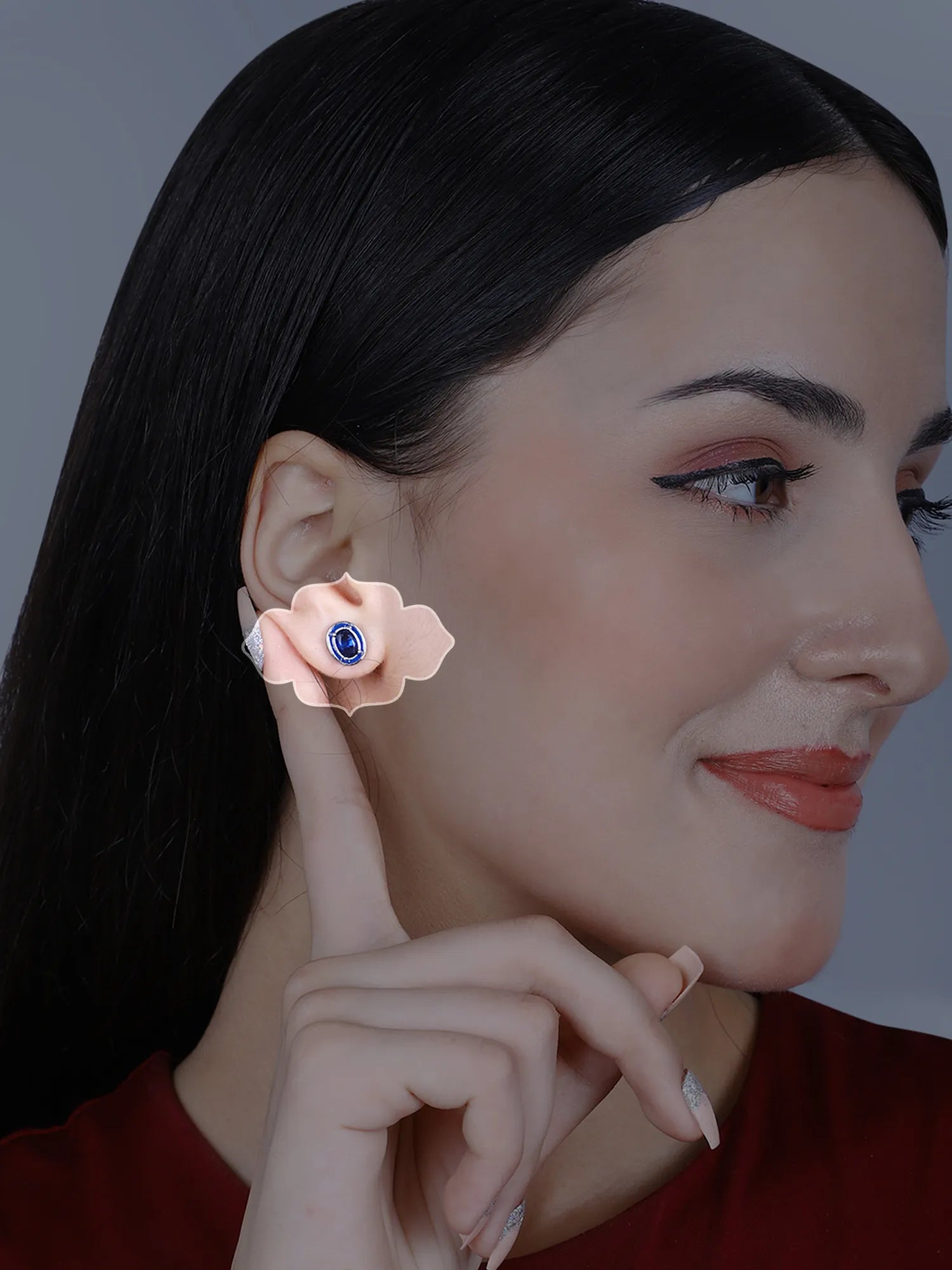 Sylvexia Classic Royal Blue Round Studs