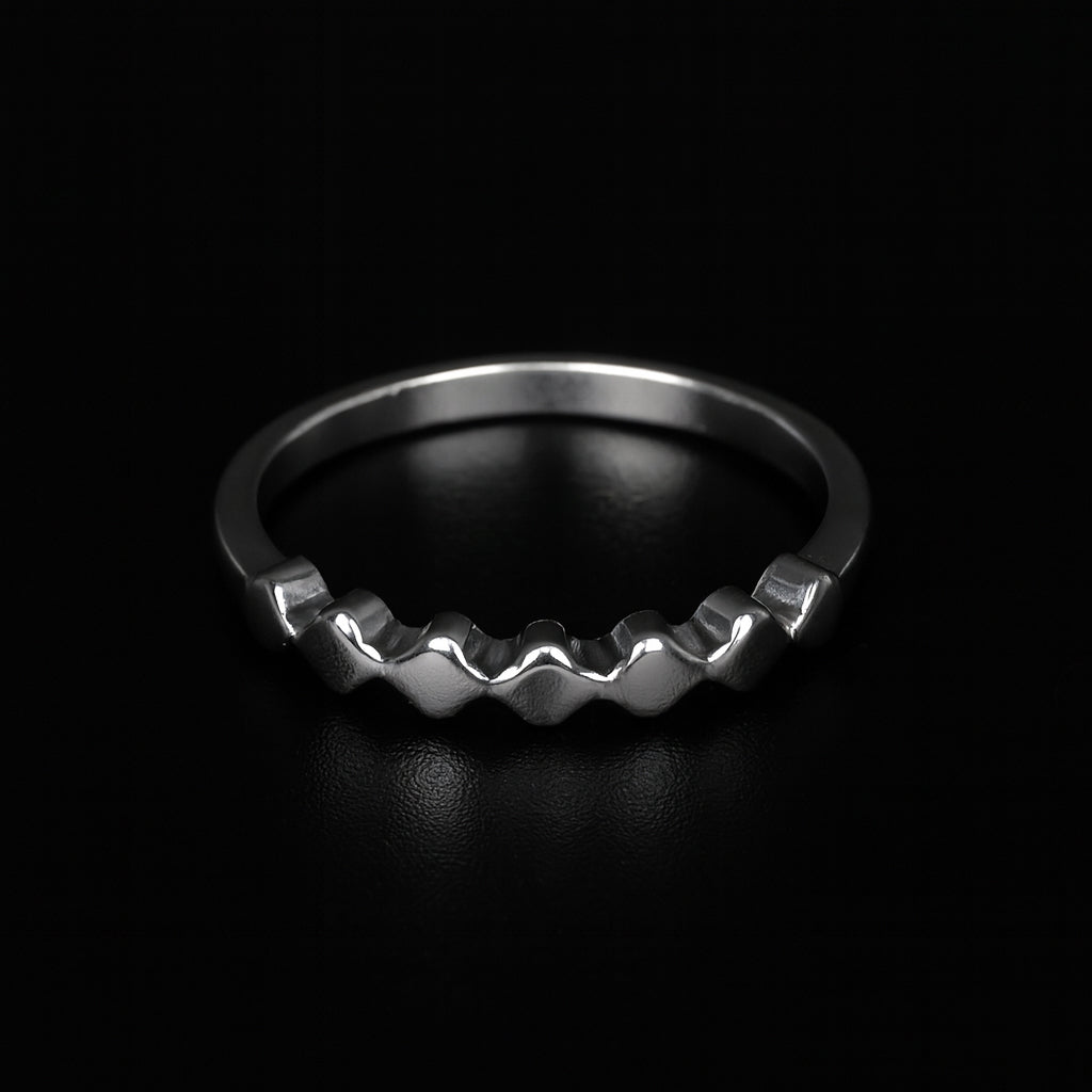 Sylvexia 925 Sterling Silver Circle Band Ring for Women