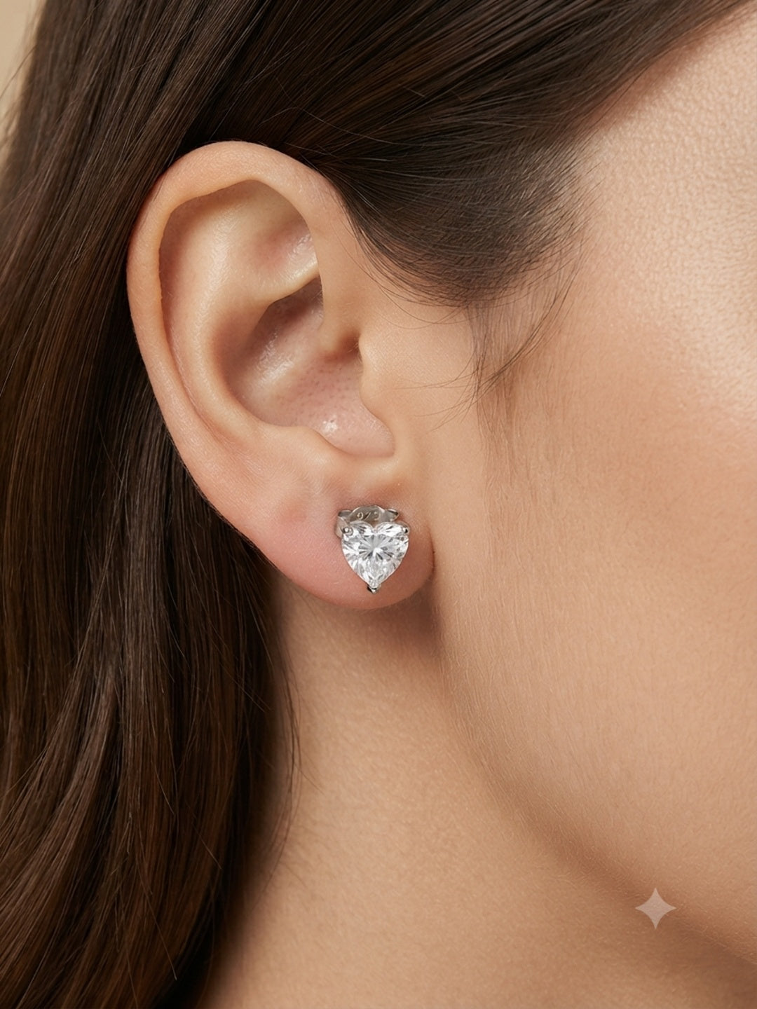 SYLVEXIA Square Cut CZ Stud Earrings for Women