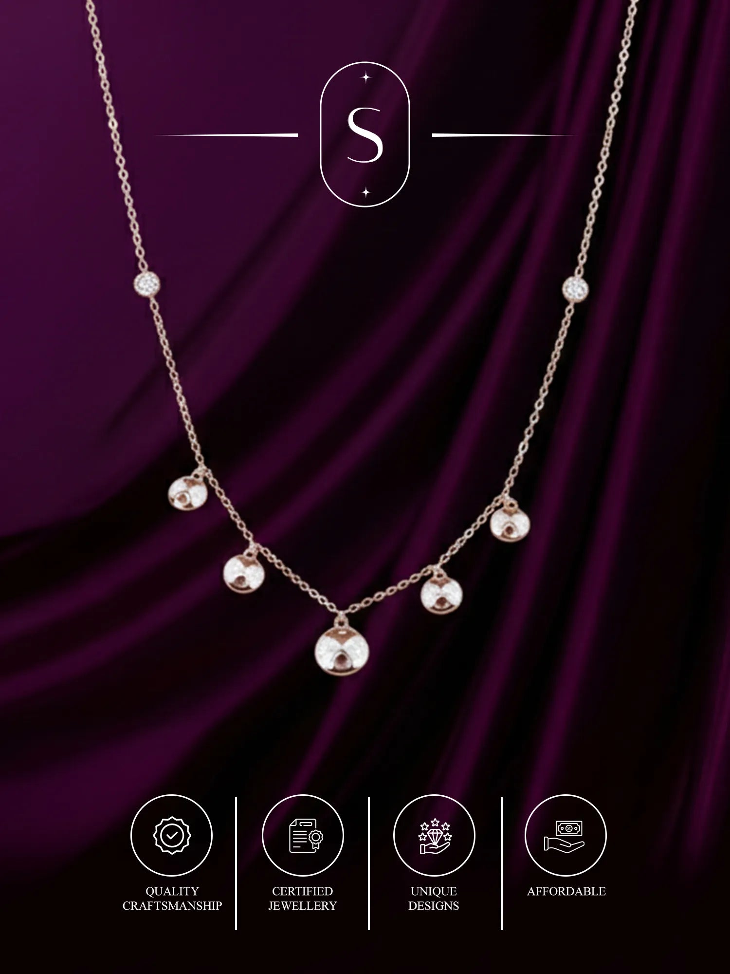 Sterling Silver Coin Charm Necklace