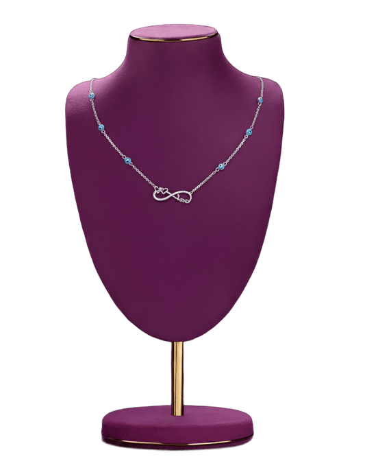 SYLVEXIA 925 Sterling Silver Infinity Evil Eye Necklace for Women