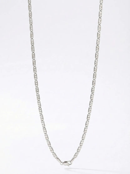Sylvexia 925 Sterling Silver Designer Link Chain for Men