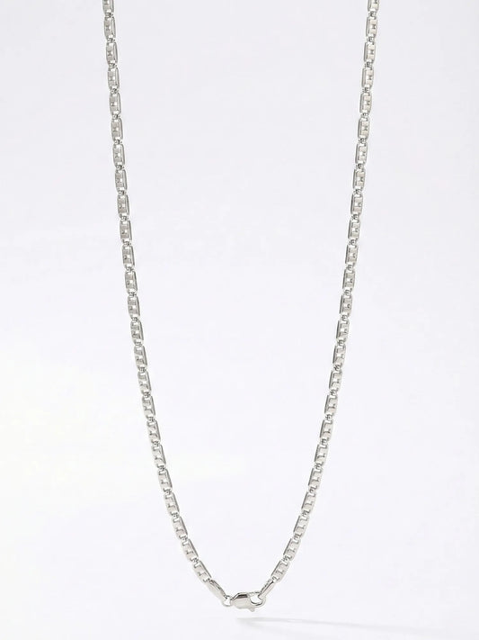 Sylvexia 925 Sterling Silver Designer Link Chain for Men