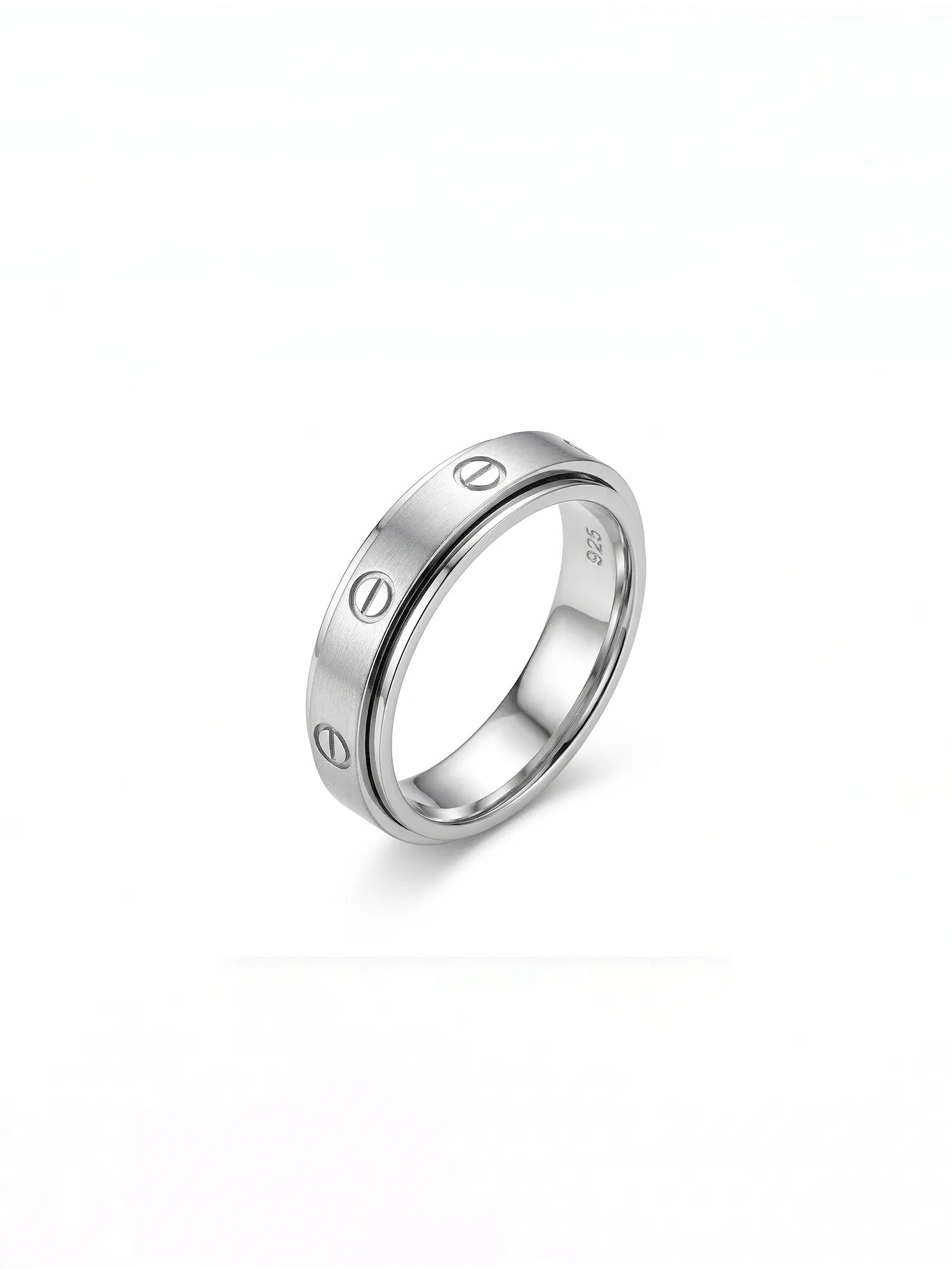 Sylvexia 925 Sterling Silver Minimal Band Ring for Men