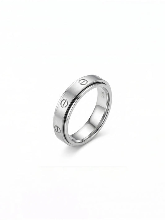 Sylvexia 925 Sterling Silver Minimal Band Ring for Men