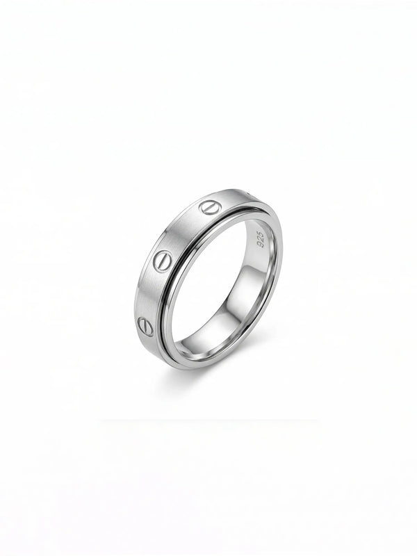 Sylvexia 925 Sterling Silver Minimal Band Ring for Men