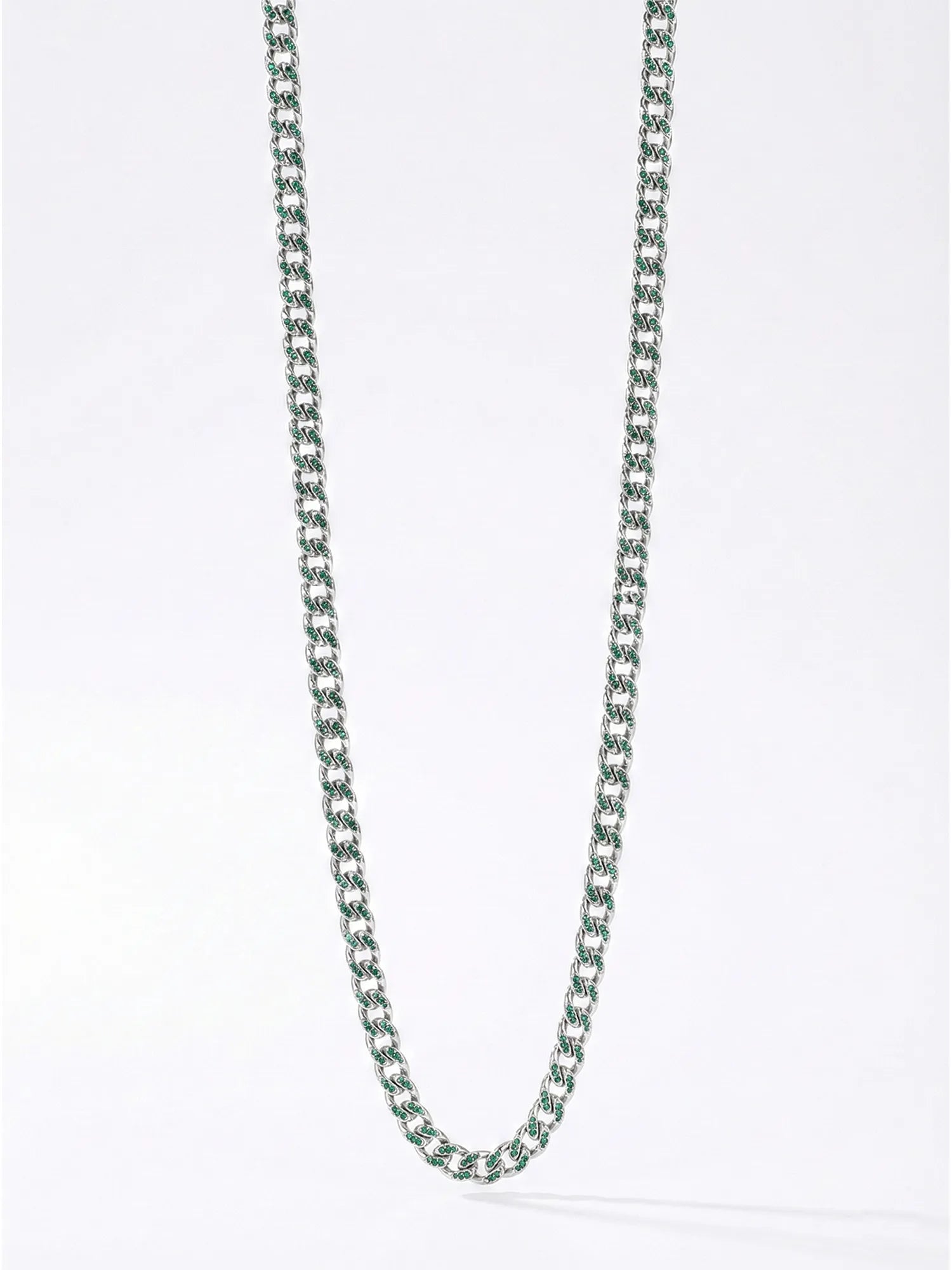 Sylvexia 925 Sterling Silver Rectangle Link Chain for Men