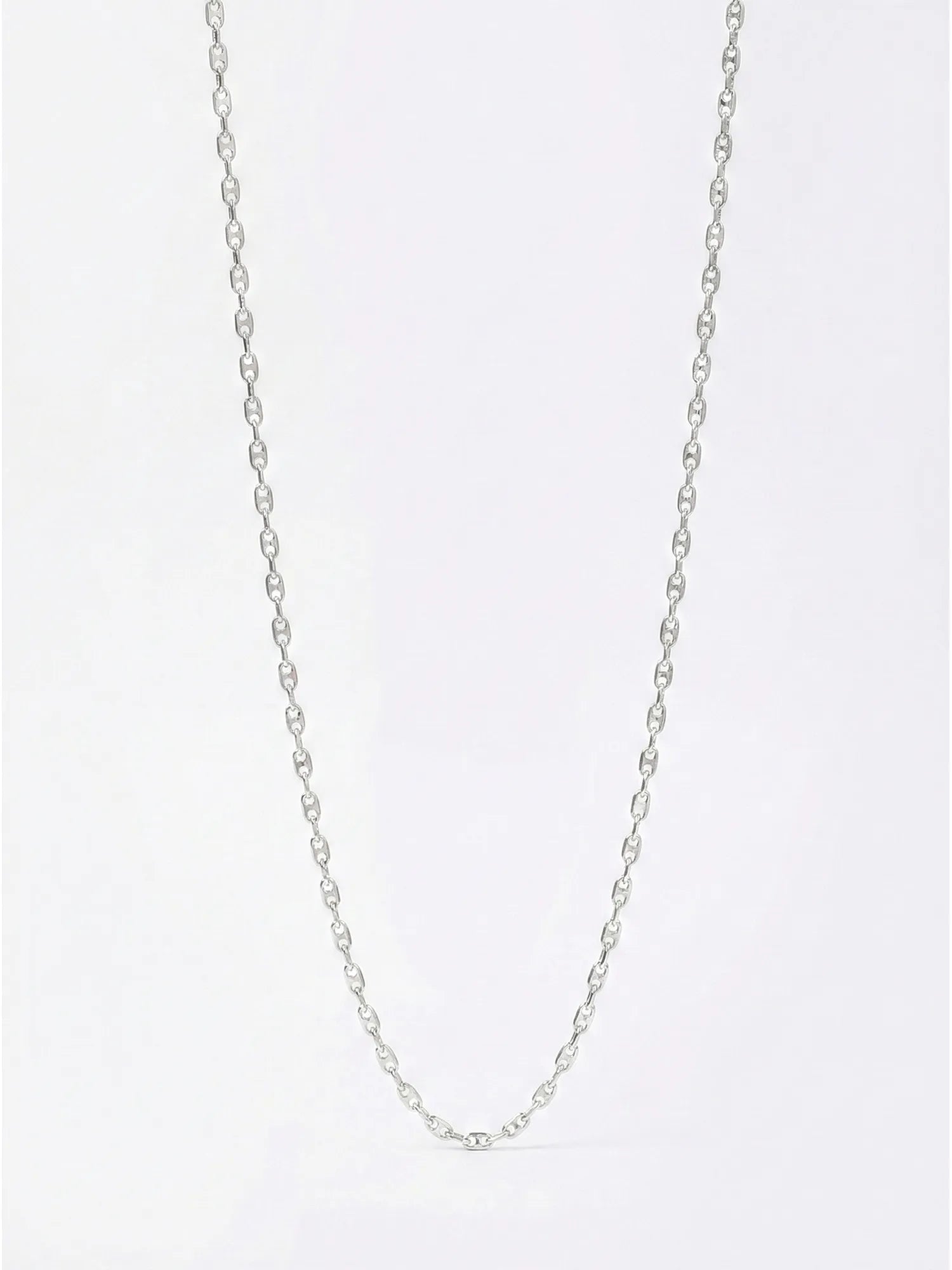 Sylvexia 925 Sterling Silver Square Link Chain for Men