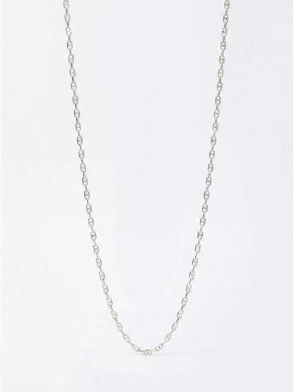 Sylvexia 925 Sterling Silver Square Link Chain for Men
