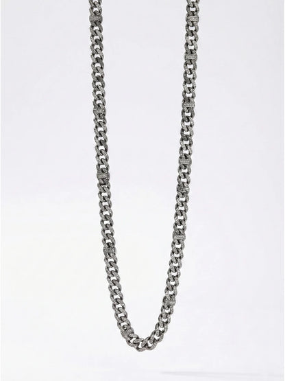 Sylvexia 925 Sterling Silver Cuban Link Chain for Men