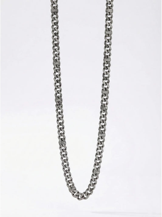 Sylvexia 925 Sterling Silver Cuban Link Chain for Men