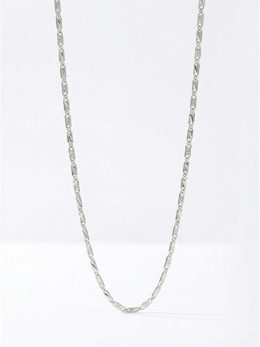 Sylvexia 925 Sterling Silver Designer Link Chain for Men