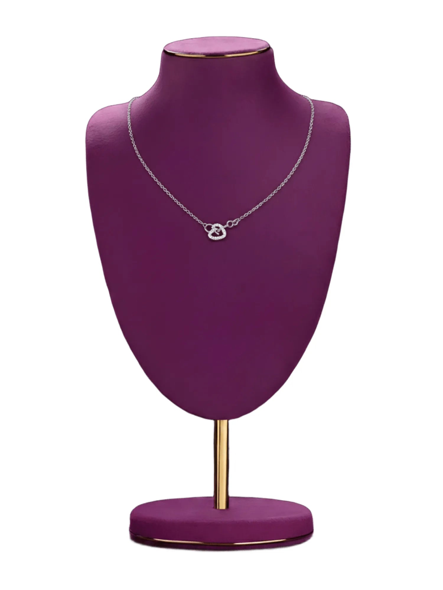 Silver Heart Pendant Princess Necklace