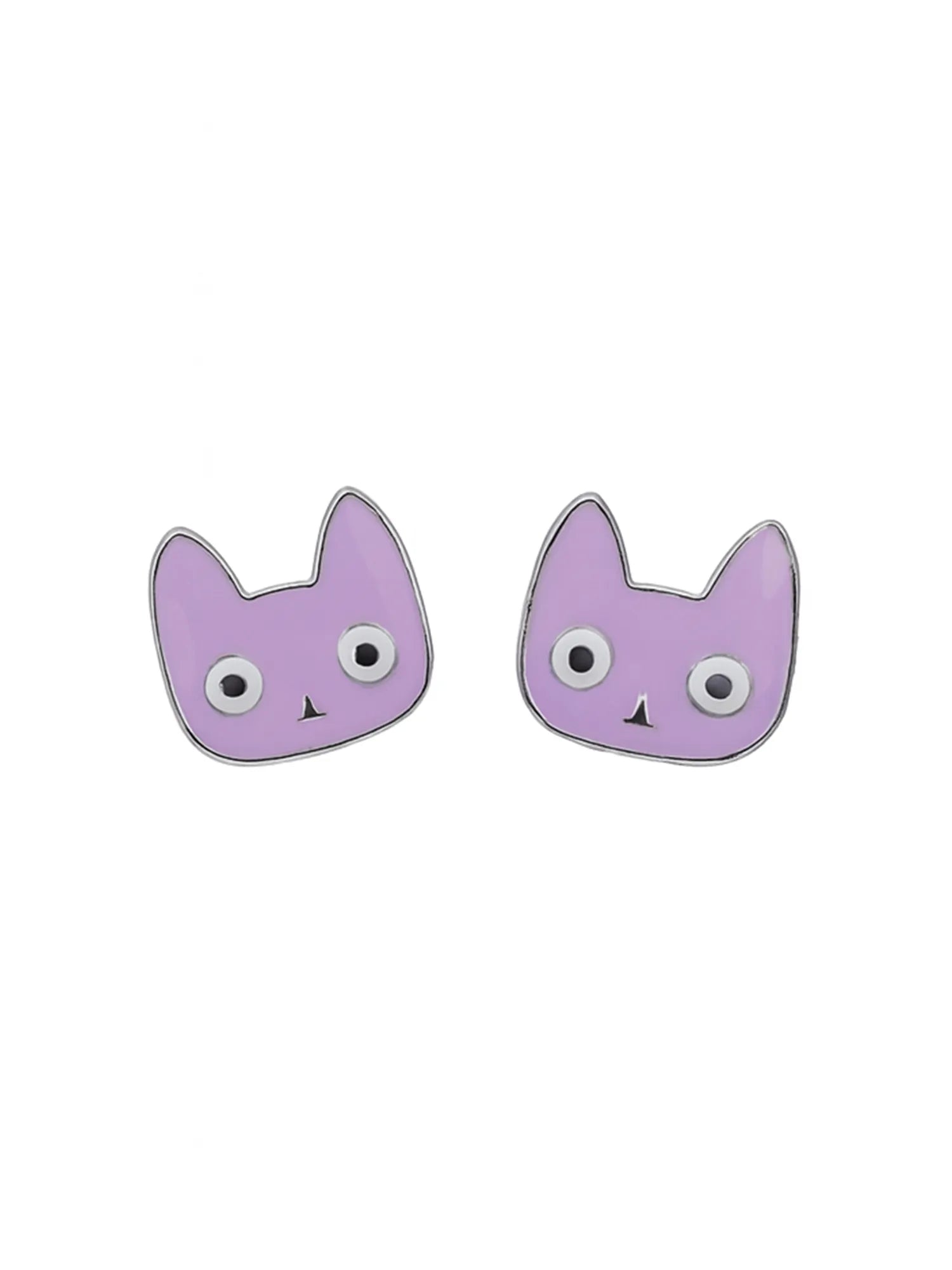 Sylvexia Kitty Face Cute Earrings