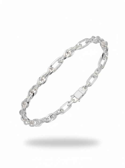 SYLVEXIA Men 925 Sterling Silver Link Chain Bracelet | Classic & Stylish Jewellery
