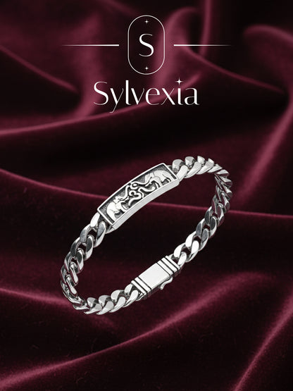 925 Sterling Silver Cuban Link Bracelet for Men Chain Design