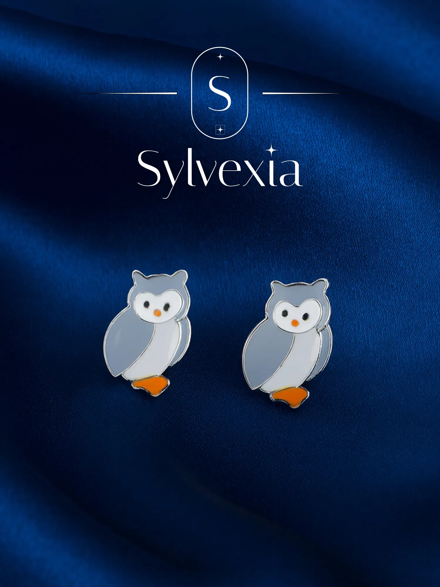 Sylvexia Midnight Owl Earrings
