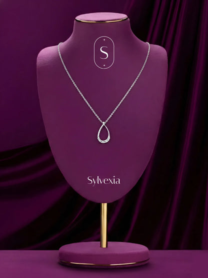 Sterling Silver Teardrop Pendant Necklace