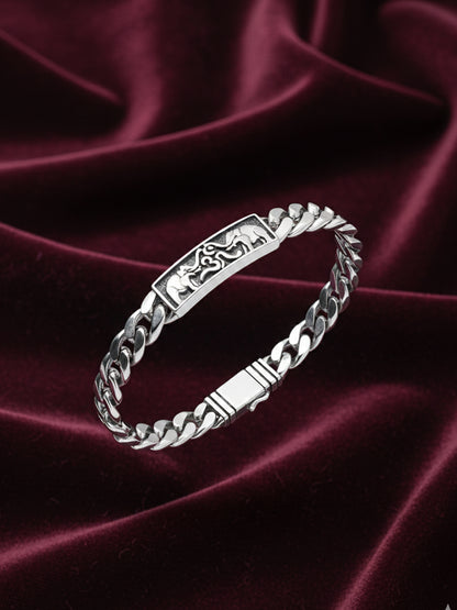 925 Sterling Silver Cuban Link Bracelet for Men Chain Design