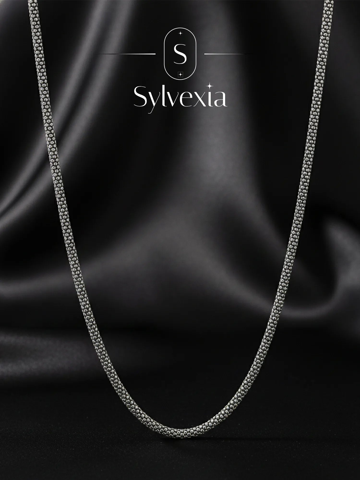Sylvexia 925 Sterling Silver Box Chain for Men