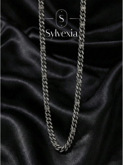 Sylvexia 925 Sterling Silver Cuban Link Chain for Men