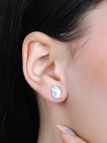 Sylvexia Midnight Owl Earrings
