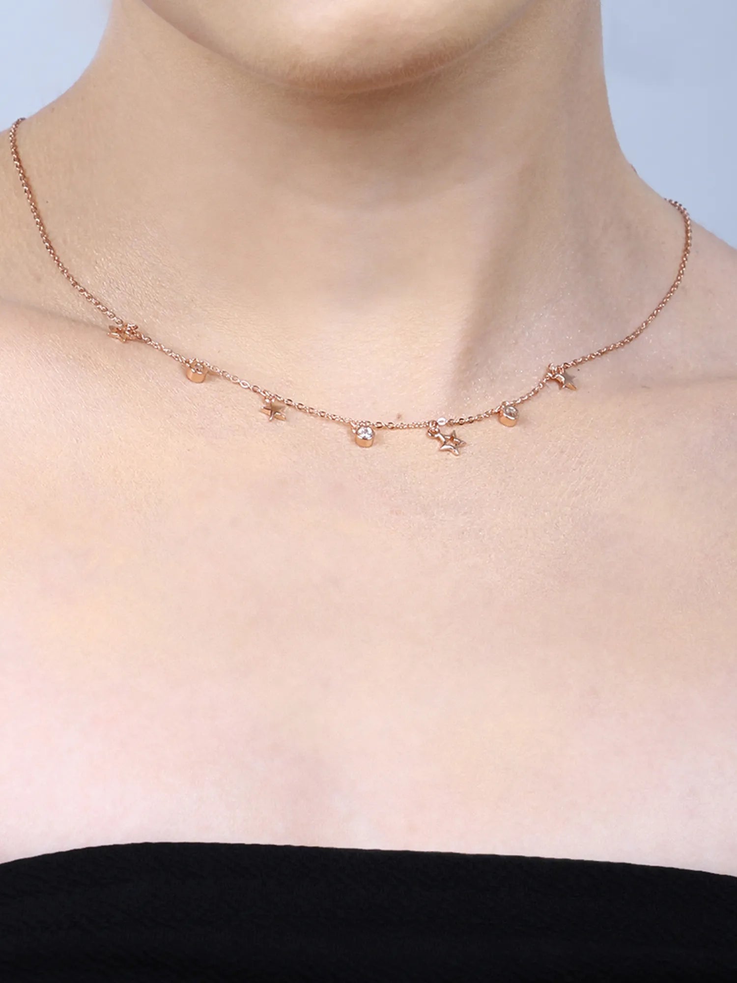 Silver Star Charm Princess Necklace