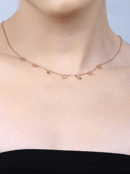 Silver Star Charm Princess Necklace