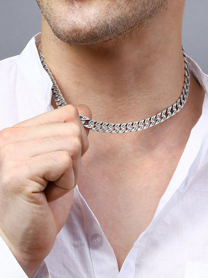 Sylvexia 925 Sterling Silver Cuban Link Chain