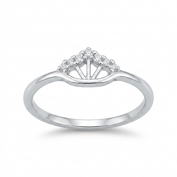 Sylvexia 925 Sterling Silver CZ Crown Ring for Women
