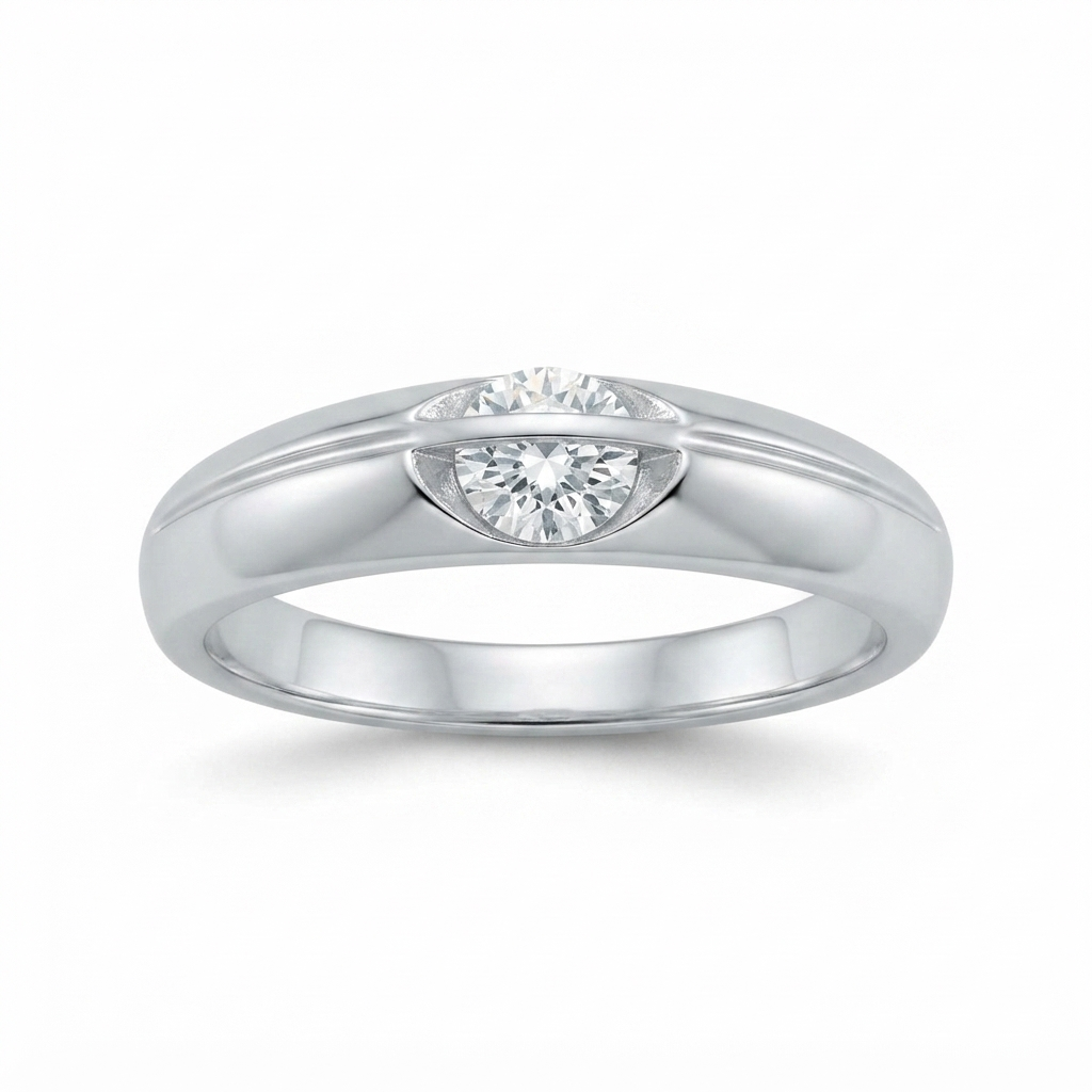 Sylvexia 925 Sterling Silver CZ Solitaire Ring for Women