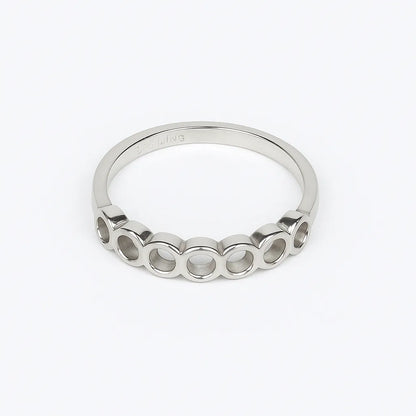 925 Sterling Silver Circular Design Ring for Women