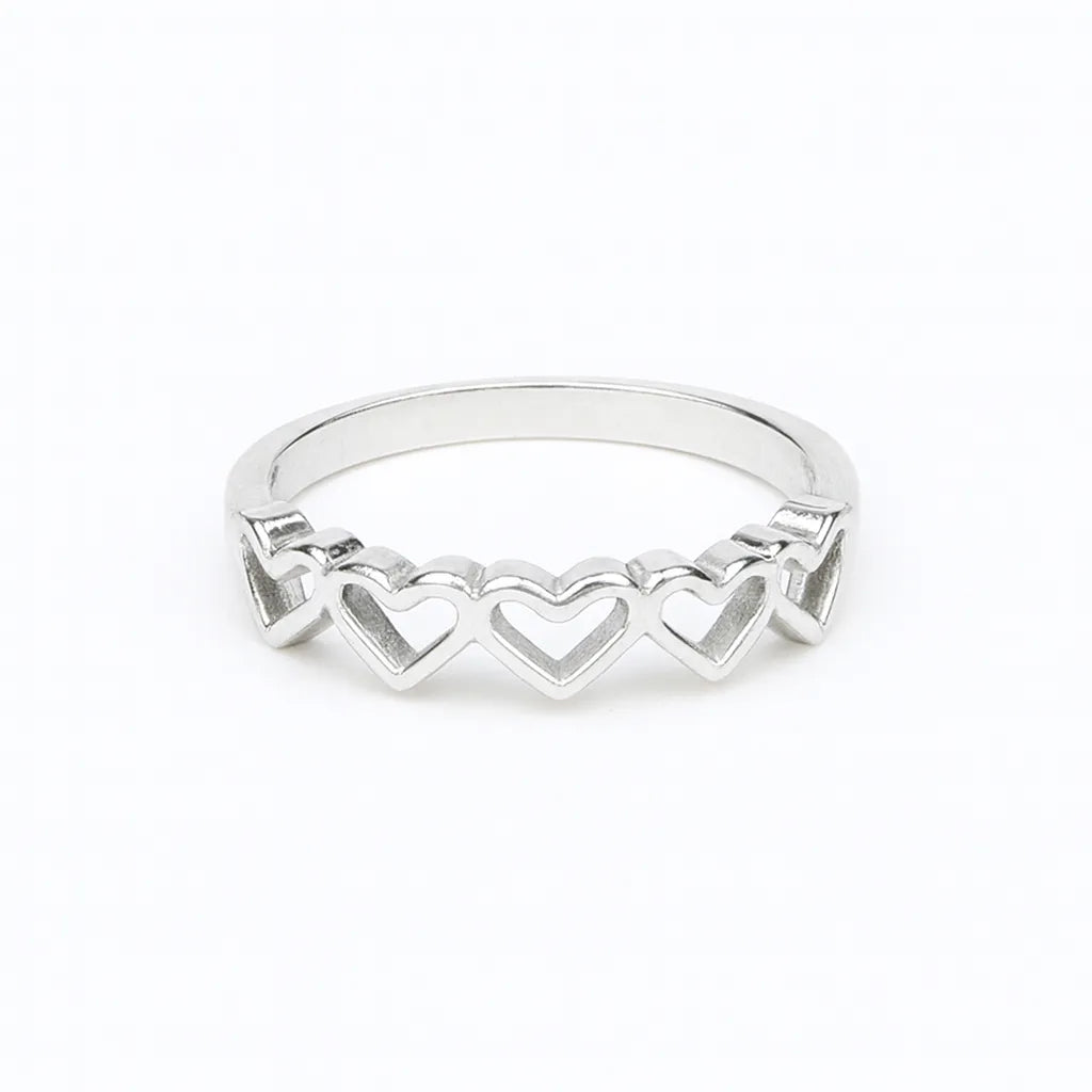 925 Sterling Silver Multi Heart Ring for Women