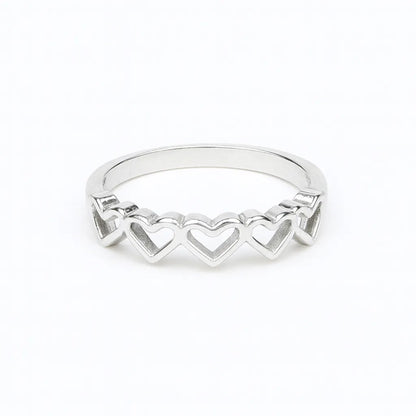 925 Sterling Silver Multi Heart Ring for Women