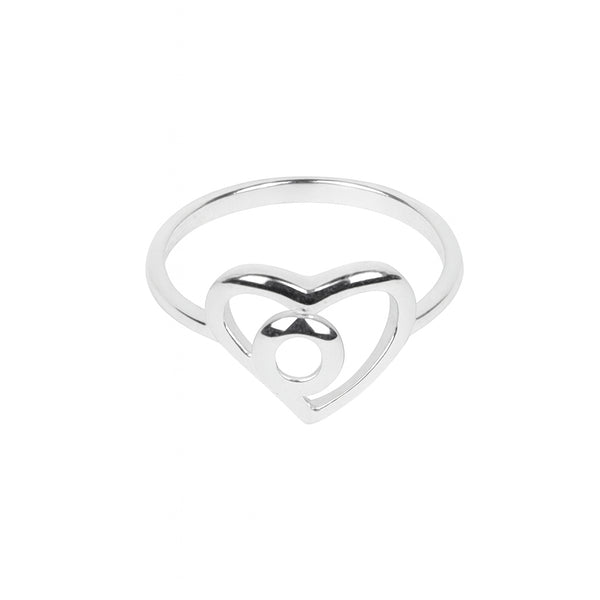 Elegant 925 Sterling Silver Double Heart Design Ring for Women