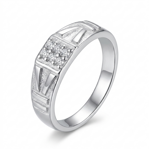 SYLVEXIA 925 Sterling Silver CZ Statement Ring for Women