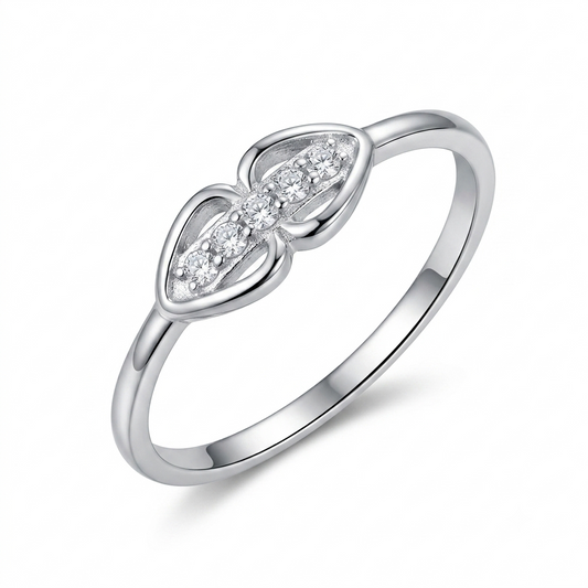 Sylvexia 925 Sterling Silver Clover Ring for Women