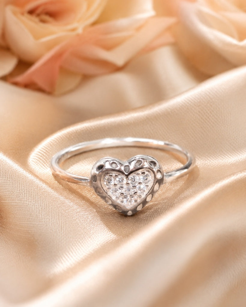 SYLVEXIA 925 Sterling Silver Infinity CZ Open Ring