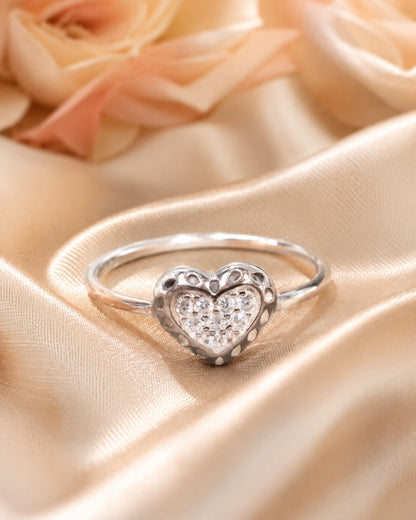 SYLVEXIA 925 Sterling Silver Infinity CZ Open Ring