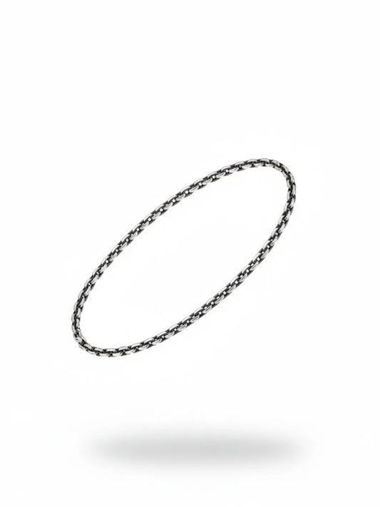 Sylvexia Men’s Silver Rope Chain Bracelet