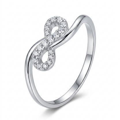 Sylvexia 925 Sterling Silver Infinity Ring for Women