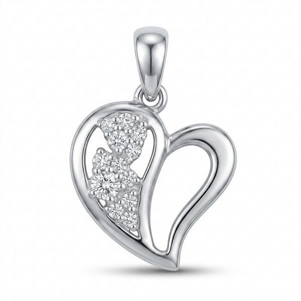 Sylvexia 925 Sterling Silver Heart Pendant for Women