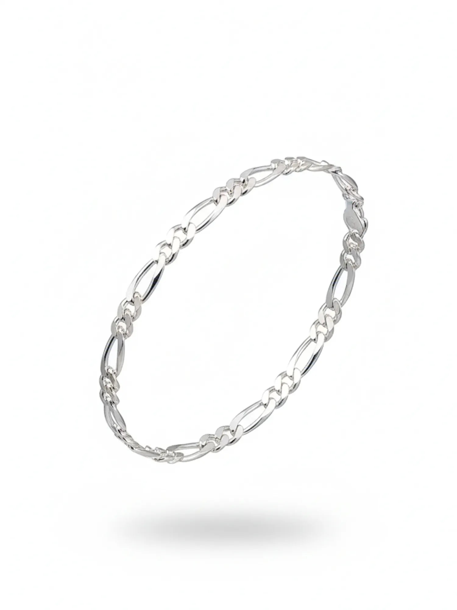 Sylvexia Men’s Silver Dual Link Chain Bracelet