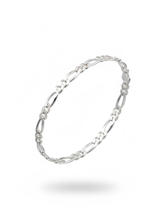 Sylvexia Men’s Silver Dual Link Chain Bracelet