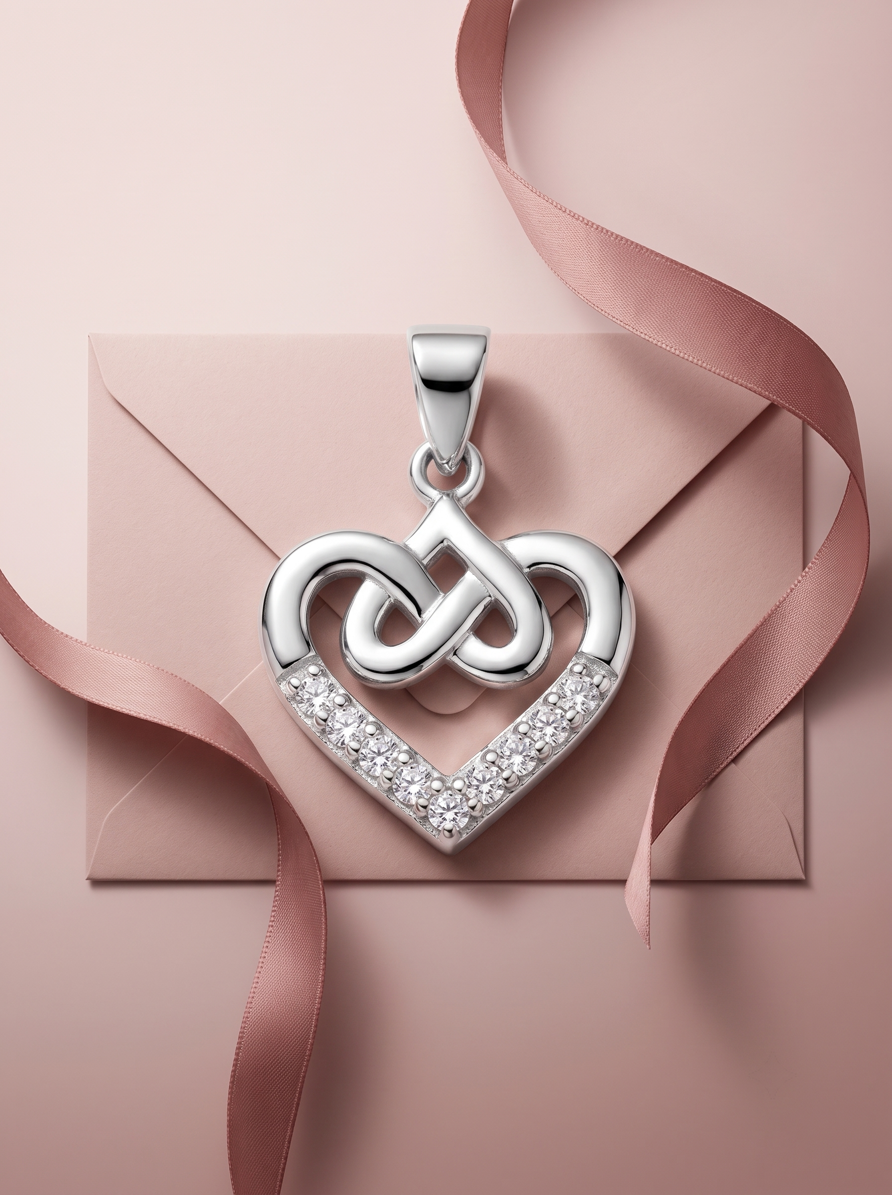 SYLVEXIA 925 Sterling Silver Classic Infinity CZ Pendant for Women