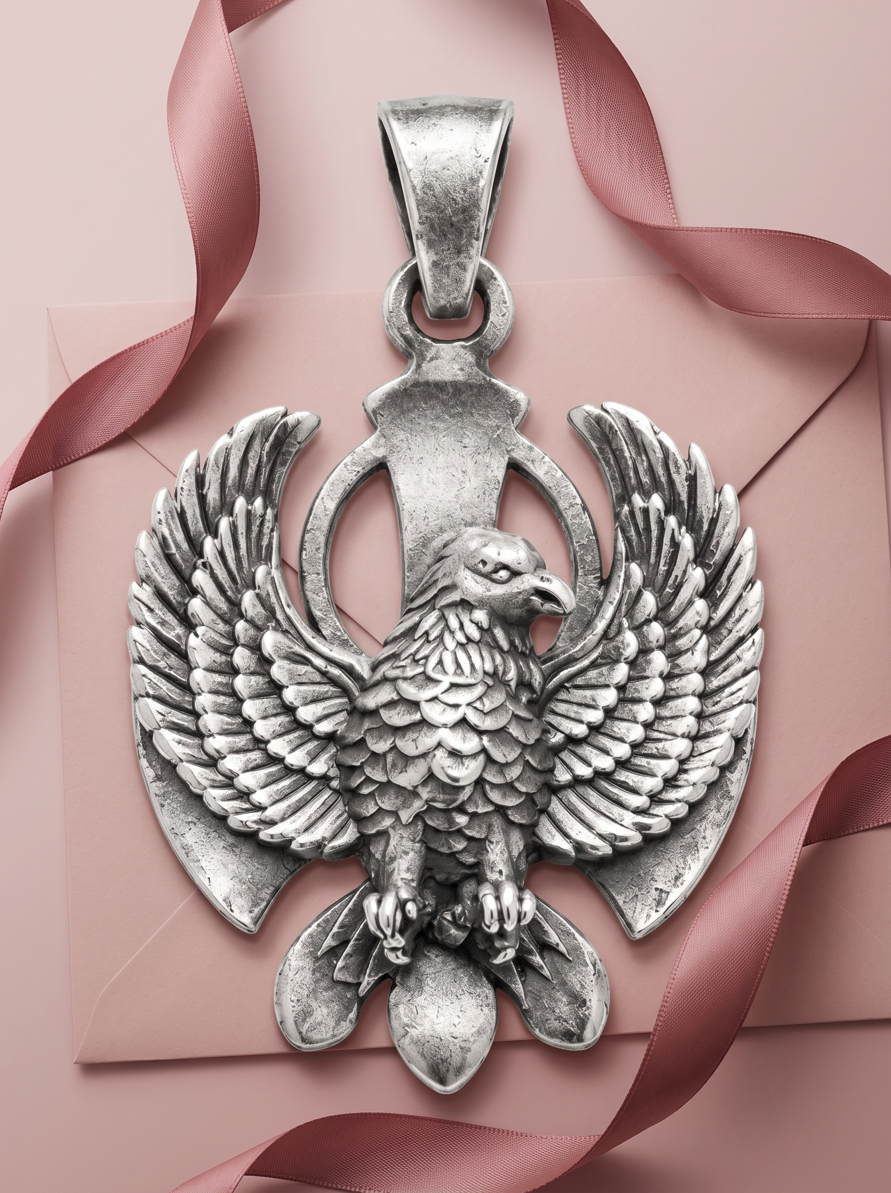 SYLVEXIA 925 Sterling Silver Eagle Pendant for Men