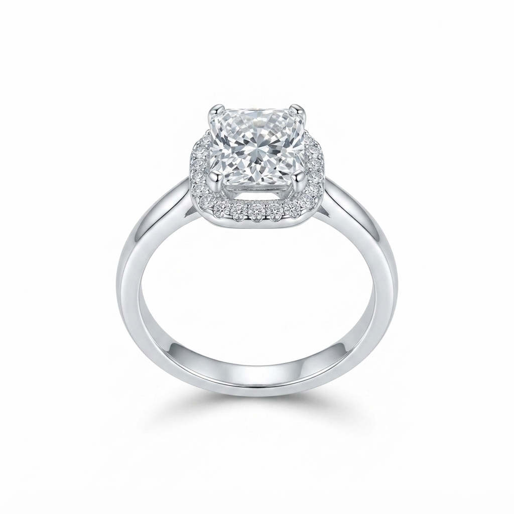 SYLVEXIA 925 Sterling Silver CZ Solitaire Ring for Women