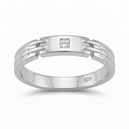 SYLVEXIA 925 Sterling Silver Minimalist Ring for Women & Girls