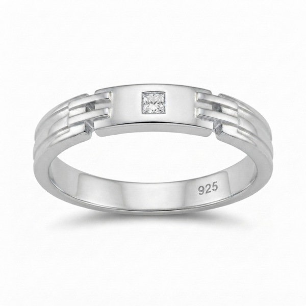 SYLVEXIA 925 Sterling Silver Minimalist Ring for Women & Girls