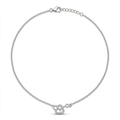 SYLVEXIA 925 Sterling Silver Heart Infinity CZ Necklace for Women